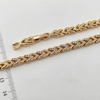 Браслет Xuping Jewelry 6мм длина 17.5-19.5см медицинское золото позолота 18К 2411