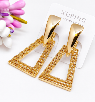 Серьги Xuping Jewelry длина 3.4см ширина 1.5см медицинское золото позолота 18К с1681