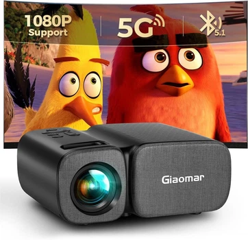 Мини-проектор Giaomar 7500 люмен WiFi Bluetooth Full HD портативный для дома и кемпинга