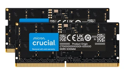 Память для ноутбука SO-DIMM DDR5 128 Gb (5600 MHz) (Kit 64 Gb x 2) Crucial (CT2K64G56C46S5)
