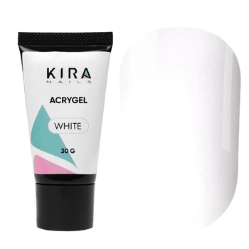 Акригель Kira Nails Acryl Gel White, 30 г