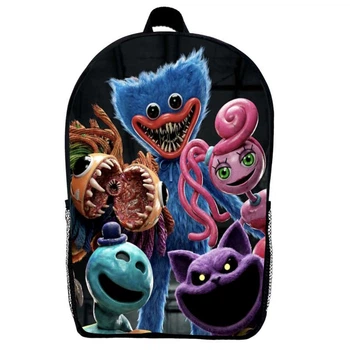 Рюкзак школьный Поппи плейтайм Poppy Playtime (School Gear bag 09) черный, 39 х 27 х 14 см