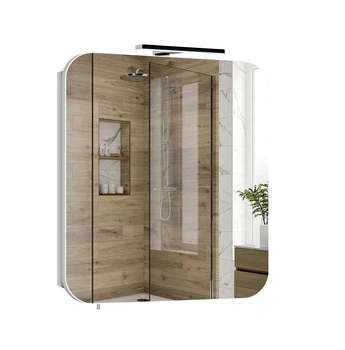 Зеркальный шкаф Мойдодыр Сорренто ЗШ-60 со светильником Сорренто 30 см