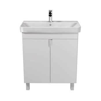 Тумба універсальна МОЙДОДИР SIMPLE WHITE 70-U з умивальником RIVER 70 біла