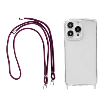 Чохол Clear Case With Rope IPhone 13 Pro Wine Red