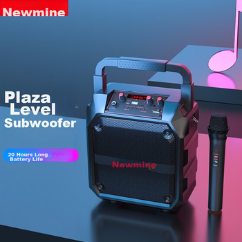 Колонка Newmine K97 Bluetooth потужна, для вулиці, з мікрофоном, караоке