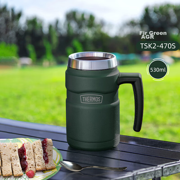 Термокружка THERMOS, 530 мл, внутрішня підкладка з нержавіючої сталі 316, для чоловіків та жінок, чашка для чаю та кави, TSK2-470S AGR