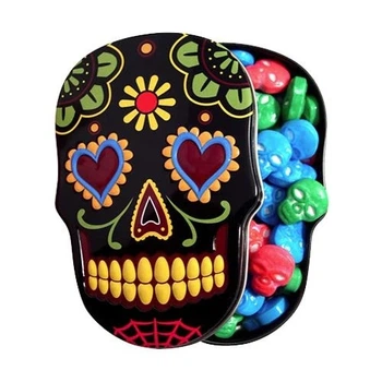 Череп із драже на Хелловін Чорний Sugar Skulls Sweet Candy Skulls Tin Black 39.6г