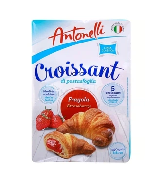 Круасаны Antonelli Croissant Strawberry Клубника 5шт 250г