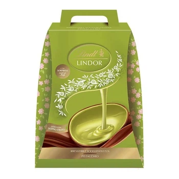 Великодній набір Lindt Lindor Easter Egg Milk Chocolate Pistachio з прикрасою 360г