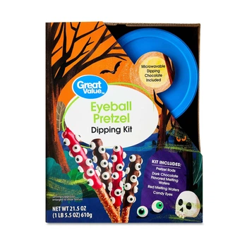Набір солодощів Great Value Halloween Pretzel Dipping Kit Крендельки Глазур Цукерки 610г