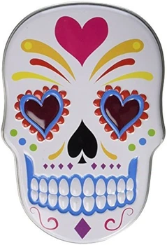 Череп із цукерками драже на Хеловін Білий Sugar Skulls Sweet Candy Skulls Tin White 39.6г