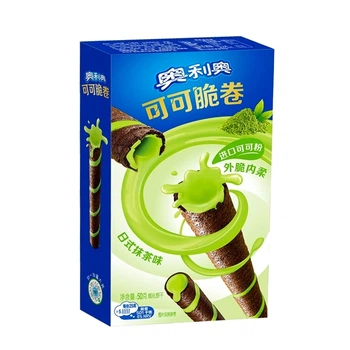 Вафельні трубочки Oreo Cream-Filled Matcha Wafers Roll 50г