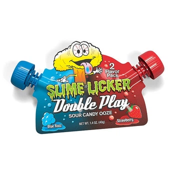 Жидкая конфета Toxic Waste Slime Licker Double Play Blue Razz Strawberry Голубая Малина и Клубника 40г