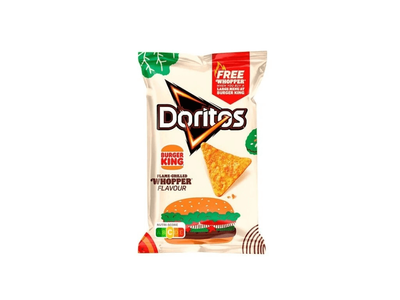 Кукурузные чипсы Doritos Burger King Flame-Grilled Whopper со вкусом бургера 100г