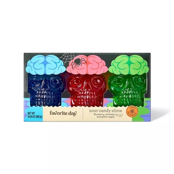 Рідка кисла цукерка Halloween Sour Skull Candy Slime Череп 3 шт 300,2 г