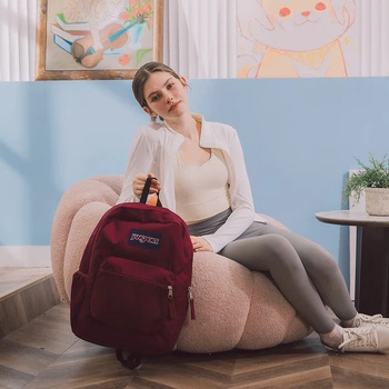 Рюкзак JANSPORT для чоловіків та жінок, шкільна сумка для ноутбука, 47LW04S, темно-фіолетовий винно-червоний