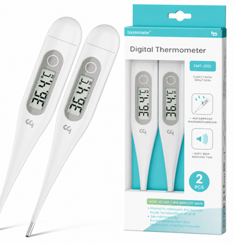 Цифровой термометр 2 шт (2PACK) | электронный градусник для взрослых, детей и младенцев, быстрое измерение температуры