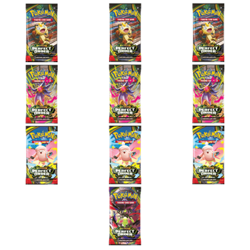 Набір Картки 10шт Колекційна Гра Pokemon Mega Evolution Perfect Order
