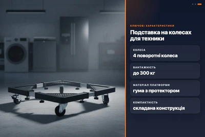 Подставка на колёсах для бытовой техники LY-110 43-53см до 138кг раздвижная с фиксаторами
