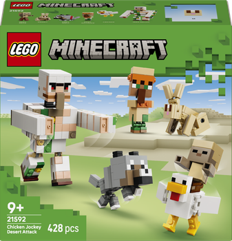 Конструктор LEGO Minecraft Курячий Жокей: атака в пустелі 428 деталей (21592)