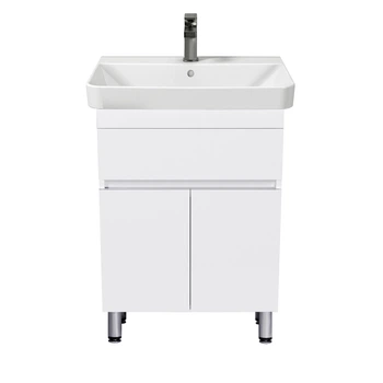 Підлогова тумба Мойдодир City White 60 біла з умивальником Vivace 60