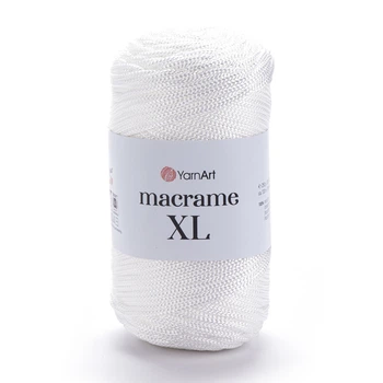 Шнур Yarnart Macrame XL 3мм 250гр поліефірний білий №154