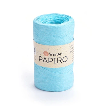 Рафія YarnArt Raffia Papiro 100г 130м яскраво-блакитна №1304