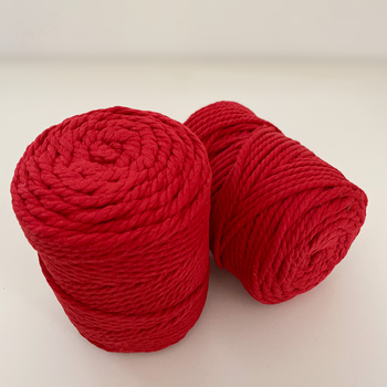 Шнур кручений для макраме YarnArt macrame rope 5мм червоний 500г (№773)