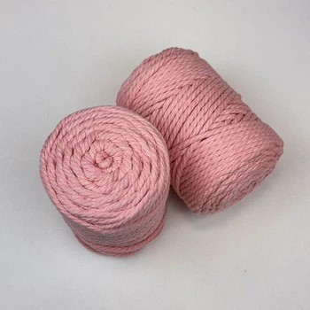 Шнур кручений для макраме YarnArt macrame rope 5мм персик 500г (№767)