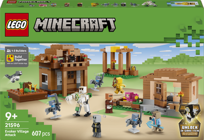 Конструктор LEGO Minecraft Напад викликача на село 607 деталей (21596)