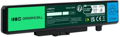 Акумулятор Green Cell LE34 L11M6Y01 для Lenovo G480/G500/G505/G510/G580A/G700/G710/G580/G585 11.1 V 4400 mAh (LE34)
