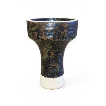 Кальянная чаша Grynbowls Killer Glaze Camo 9.5см убивашка под калауд черная из глины в глазури
