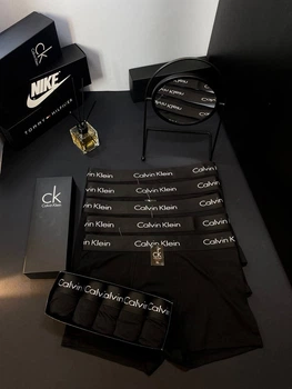 Чоловічі труси боксери Calvin Klein набір 5 шт XL Чорні (CK360)