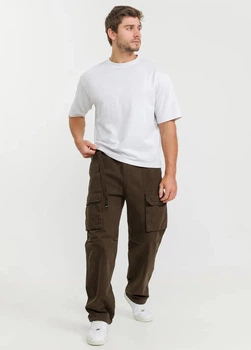 Штани Карго Baggy з паском в поясі коричневі XL-2XL