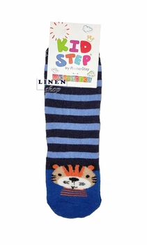 Темно-синие махровые детские носки с тигренком Master Step KidStep 052 14-16 (обувь 23-25)