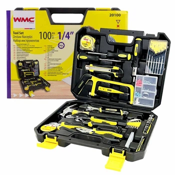 Набір інструментів комбінований слюсарний 1/4'' 100 предметів WMC Tools 20100