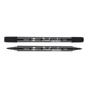 Маркер акварельный Santi Brush Marker черный (391088)