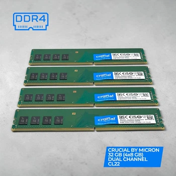 Комплект оперативной памяти Crucial DDR4-3200 32 GB (4x8GB) CL22 (CT8G4DFRA32A)