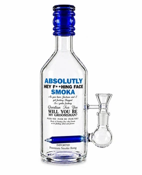 Бонг стеклянный Oil Bottle Mix Blue трансформер 25 см