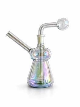 Бонг стеклянный Oil Rainbow с эффектом вапорайзера 17 см