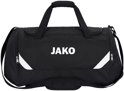 Сумка Jako Iconic 28L черная белая спортивная сумка для спорта и путешествий унисекс 100% полиэстер