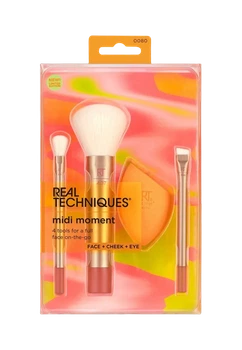 Набір пензлів та спонж для макияжа Real Techniques Midi Moment Brush + Sponge Set