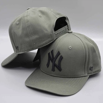 Кепка с прямым козырьком снепбек snapback NY 47 New York Хаки