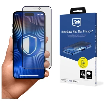 Szkło ochronne 3MK HardGlass Matt Max Privacy do iPhone 16 Pro 5903108604567 (5903108604567)