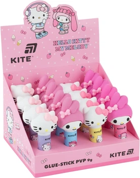 Набор клея-карандаша PVP Kite Hello Kitty с фигурным колпачком 9 г х 16 шт (HK26-131)