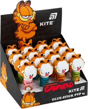 Набор клея-карандаша PVP Kite Garfield с фигурным колпачком 9 г х 16 шт (GF26-131)