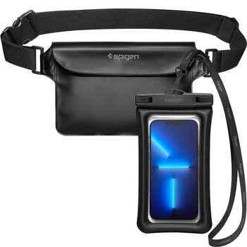 Водонепроницаемый чехол и сумка Spigen A621 Universal Waterproof Case & Waist Bag Black (AMP04533)