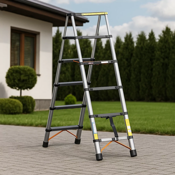 Лестница алюминиевая двусторонняя раскладная RD00-701-L 2.0 м до 150 кг