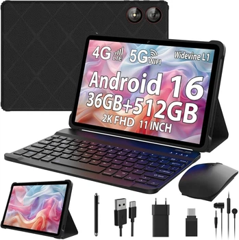 Планшет 11" Full HD PIXGOOD M518 12+24/256Gb 8 ядер Android 15 8000mAh Черный